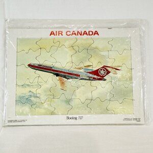 Boeing 727 Airplane Air Canada Tray Framed Jigsaw Puzzle New Sealed Complete